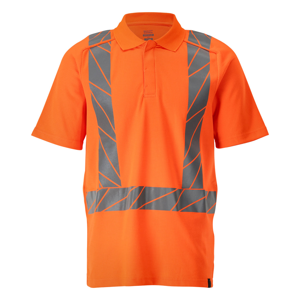 Mascot 22183 771 14 Polo Shirt Hi Vis Orange Front