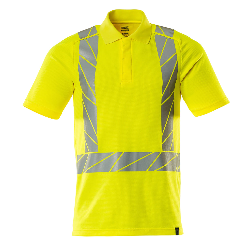 Mascot 22183 771 17 Polo Shirt Hi Vis Yellow Front