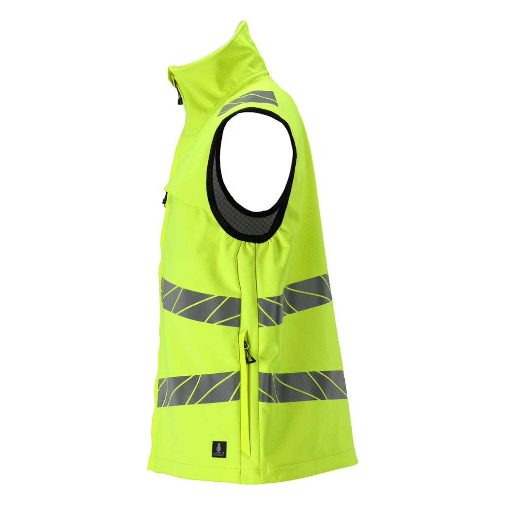 Mascot 24065 143 17 Softshell Gilet Hi Vis Yellow Left