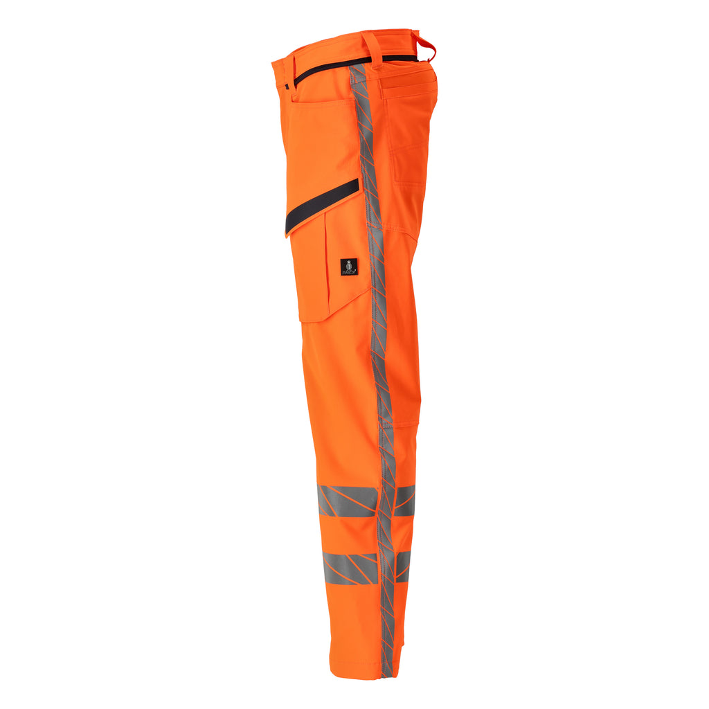 MASCOT ACCELERATE SAFE 24279-510-14 Trousers With Thigh Pockets - Hi-Vis Orange