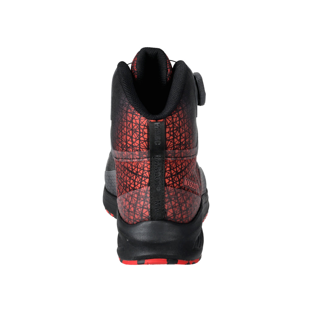 Mascot Footwear Accelerate F1502-909-09202 S3S SC FO SR ESD Safety Boot - Black/Traffic Red