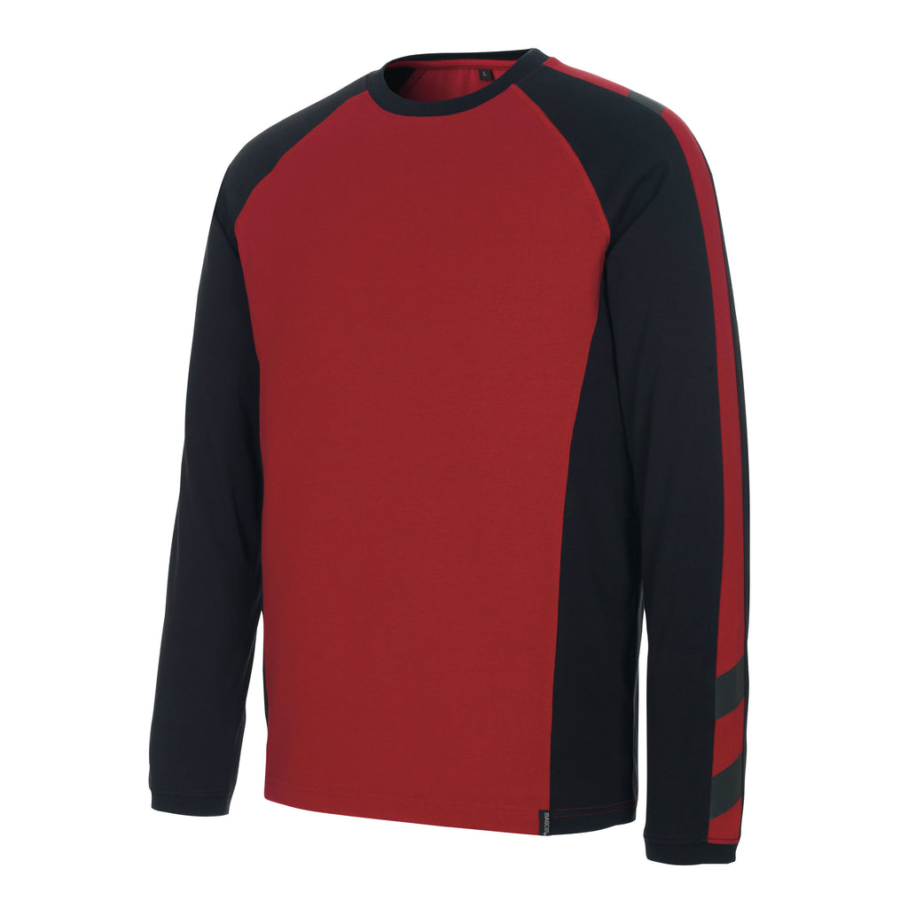 Mascot Bielefeld Long Sleeved T Shirt Workwear Red Black Main