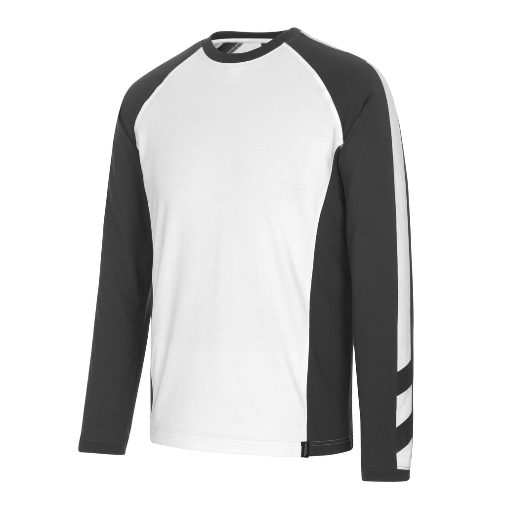 Mascot Unique Bielefeld 50568-959 Long Sleeved T-shirt - White/Dark Anthracite