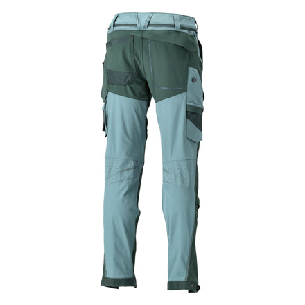 MASCOT® CUSTOMIZED 22279-605 Trousers with kneepad pockets - Light Forest Green/Forest Green