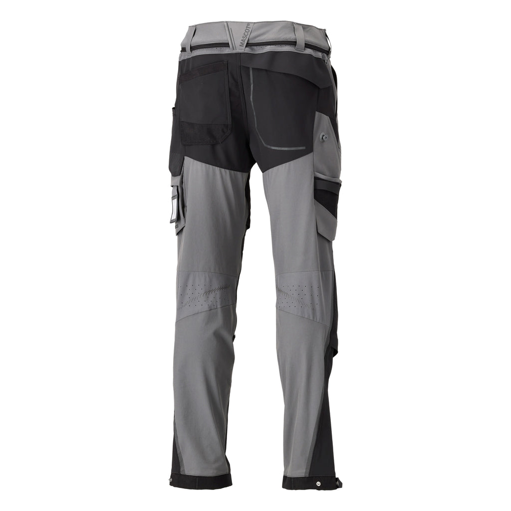 MASCOT® CUSTOMIZED 22279-605 Trousers with kneepad pockets - Stone Grey/Black