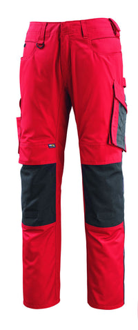 Mascot Unique Mannheim 12679-442 Trouser With Kneepad Pockets Red / Black