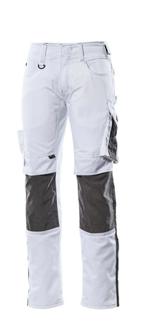 Mascot Unique Mannheim 12679-442 Trouser With Kneepad Pockets White / Dark Anthracite