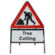 Men at Work Sign - Inc. 'Tree Cutting' Sup Metal Road Sign Dia 7001 Face Zintec | 750mm