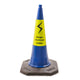 Melba MasterCone "Danger Overhead Cables" Blue Traffic Cone 1000mm