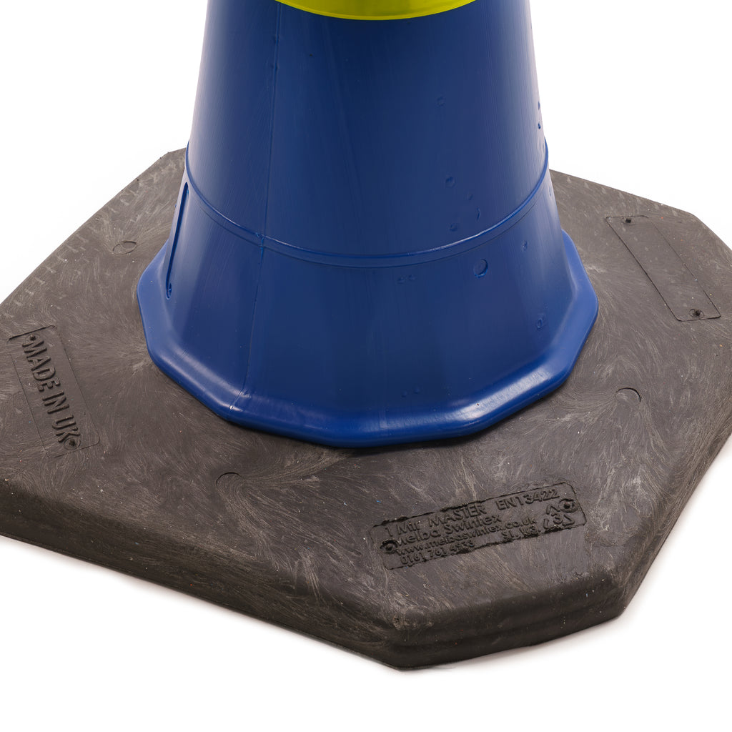 Melba MasterCone "Danger Overhead Cables" Blue Traffic Cone 1000mm