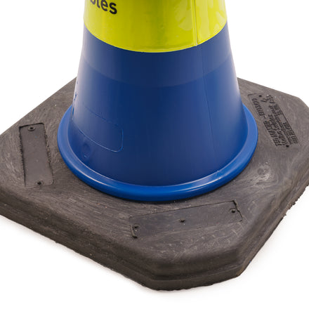 Melba MasterCone "Danger Overhead Cables" Blue Traffic Cone 750mm
