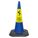 Melba MasterCone "Danger Overhead Cables" Blue Traffic Cone 1000mm