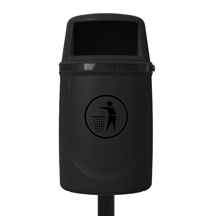 Melba Swintex Osprey Wall or Post Mounted Litter Bin 40L