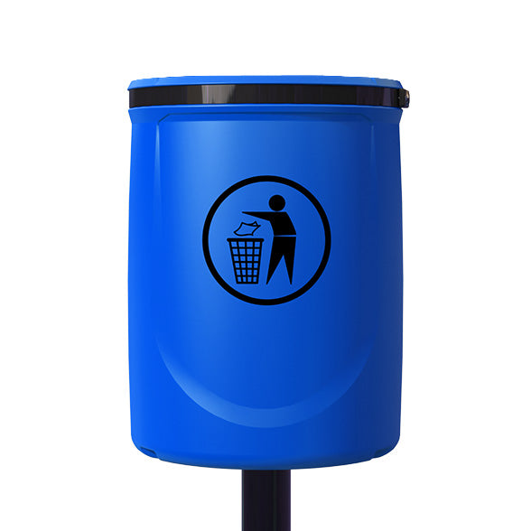 Melba Swintex Osprey Wall or Post Mounted Litter Bin 40L