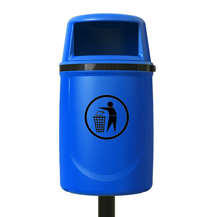 Melba Swintex Osprey Wall or Post Mounted Litter Bin 40L