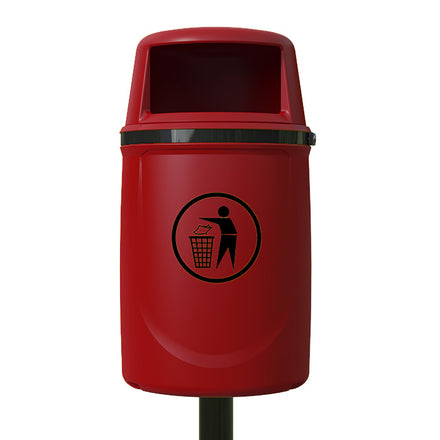 Melba Swintex Osprey Wall or Post Mounted Litter Bin 40L