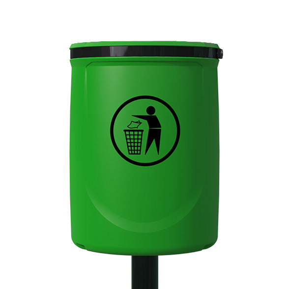 Melba Swintex Osprey Wall or Post Mounted Litter Bin 40L