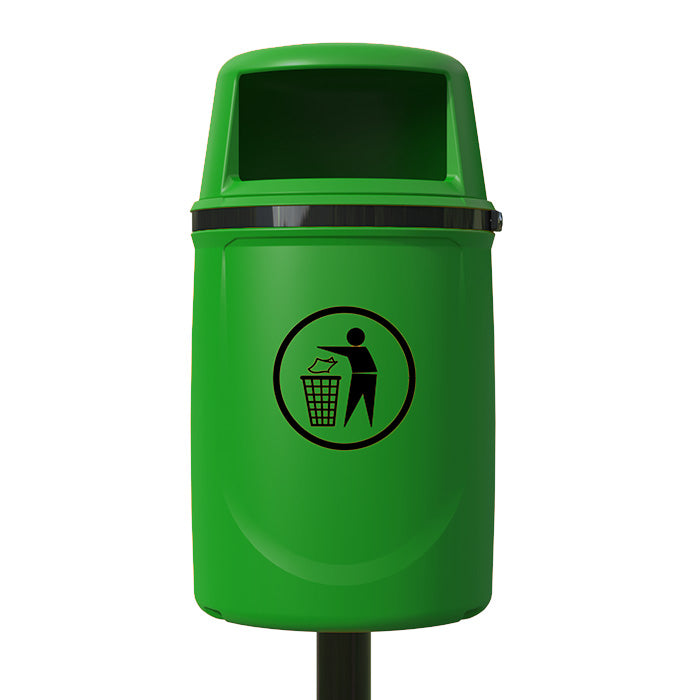 Melba Swintex Osprey Wall or Post Mounted Litter Bin 40L