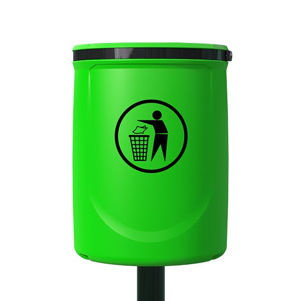 Melba Swintex Osprey Wall or Post Mounted Litter Bin 40L