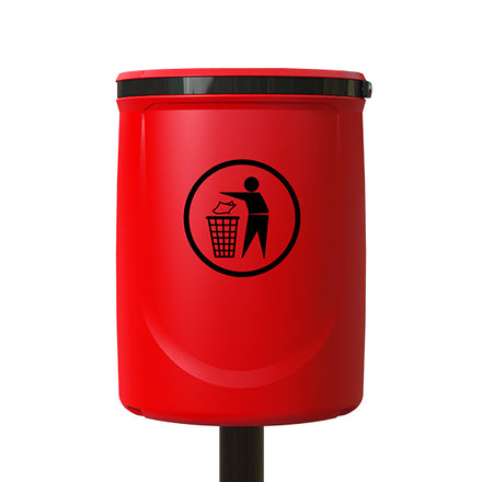 Melba Swintex Osprey Wall or Post Mounted Litter Bin 40L