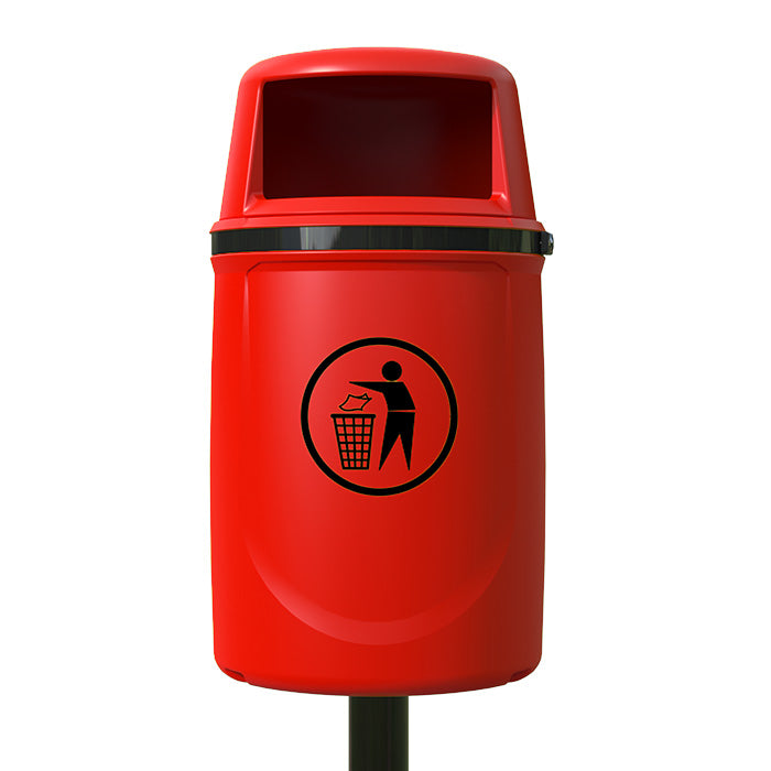 Melba Swintex Osprey Wall or Post Mounted Litter Bin 40L