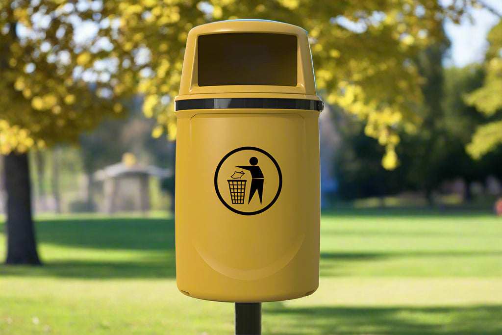 Melba Swintex Osprey Wall or Post Mounted Litter Bin 40L