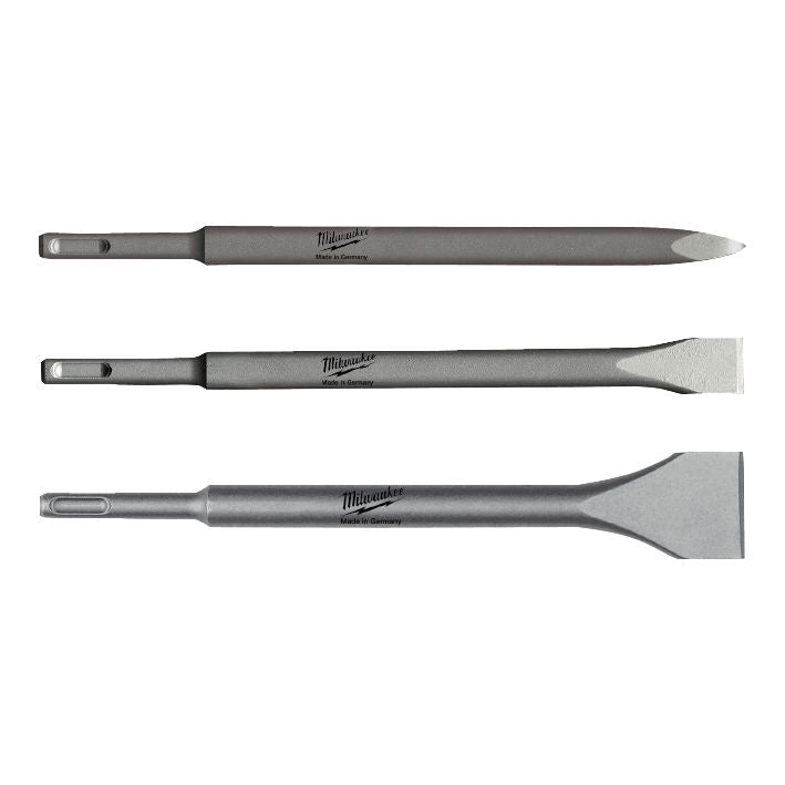 Milwaukee 3 Piece SDS+ Chisel Set - 4932430001