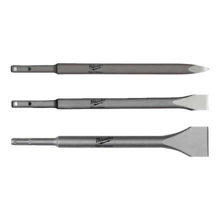 Milwaukee 3 Piece SDS+ Chisel Set - 4932430001