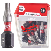 Milwaukee Shockwave TX15 25mm Impact Driver Bits 25-Pack