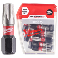 Milwaukee Shockwave TX30 25mm Impact Driver Bits 25-Pack