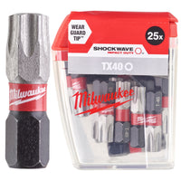 Milwaukee Shockwave TX40 25mm Impact Driver Bits 25-Pack