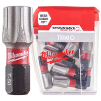 Milwaukee Shockwave TX50 25mm Impact Driver Bits 25-Pack