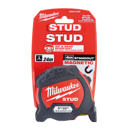 Milwaukee STUD Tape Measure 8 Metre / 26ft Metric & Imperial - 4932471629