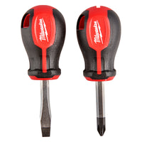 Milwaukee 2 Piece Tri-Lobe Stubby PZ / SL Screwdriver Set