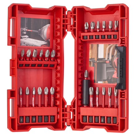 Milwaukee Shockwave 25 Piece PZ PH TX Impact Driver Bit Set Inc. Case - 4932472061