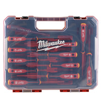 Milwaukee 12 Piece Tri-Lobe VDE PZ PH SL TX Screwdriver Set Inc. Hard Case