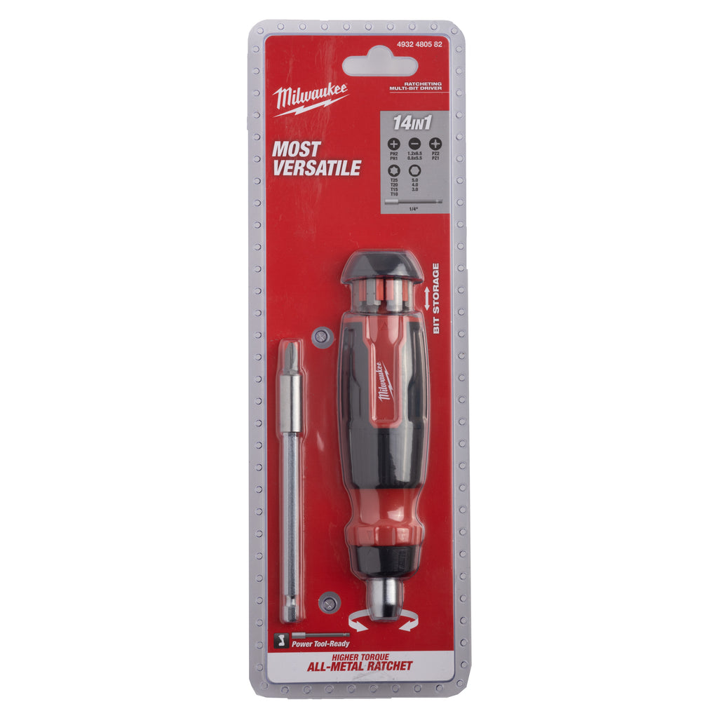 Milwaukee 14-in-1 Multi-Bit Ratchet Screwdriver