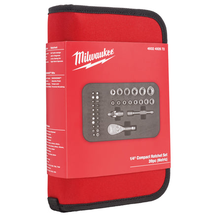 Milwaukee 1/4" Compact Ratchet Set Inc Zip Case