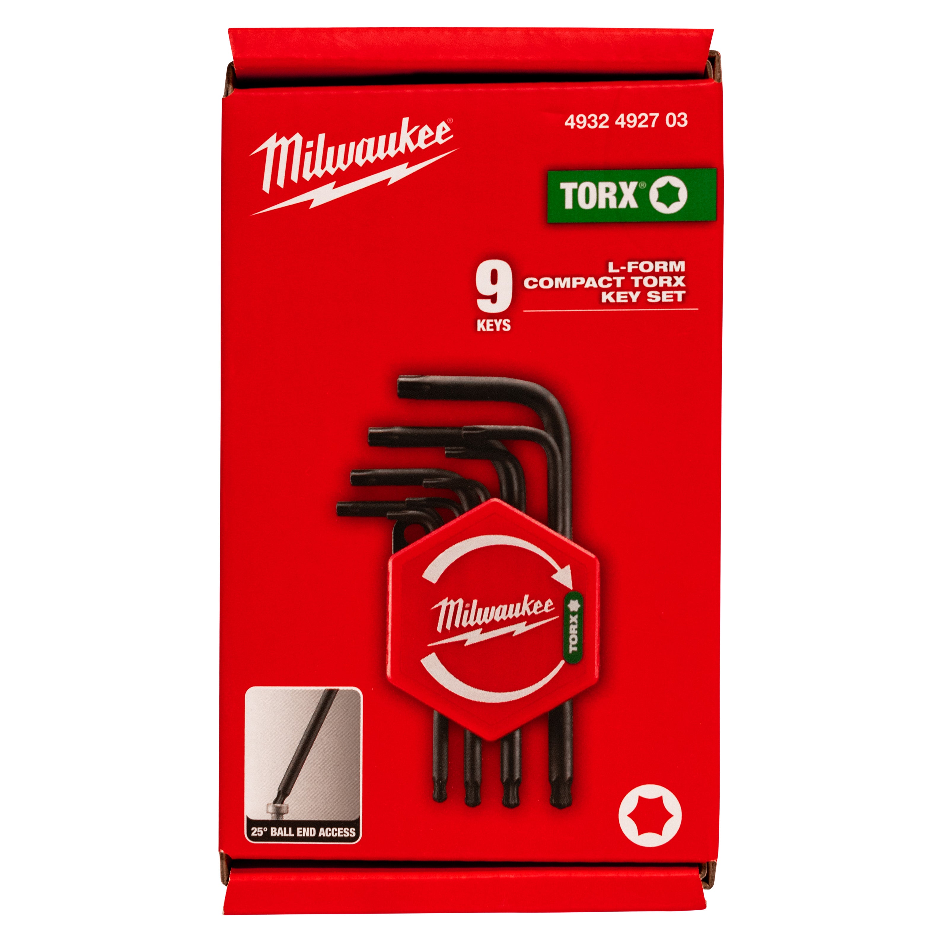 Milwaukee 9 Piece Compact Torx-Key Set Inc Storage Clip | Start