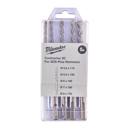 Milwaukee 5 Piece SDS+ Contractor Bit Set #2 - 4932471243
