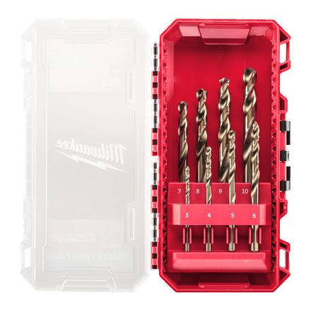 Milwaukee 8 Piece HSS-Cobalt Metal Drill Bit Set Inc. Case - 4932499256