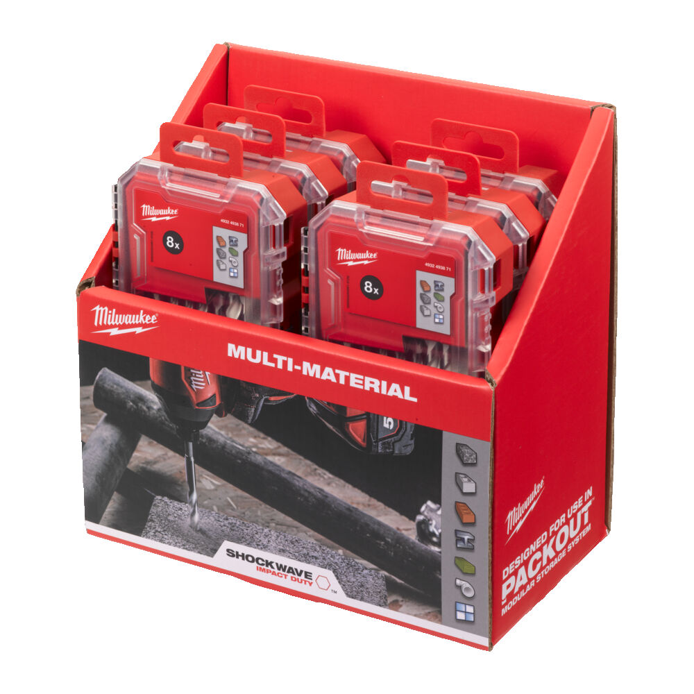 Milwaukee 8 Piece Multi Material Drill Bit Set #2 Inc. Case ...