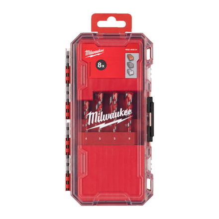 Milwaukee 8 Piece Premium Hammer Drill Set #2 Inc. Case - 4932493881