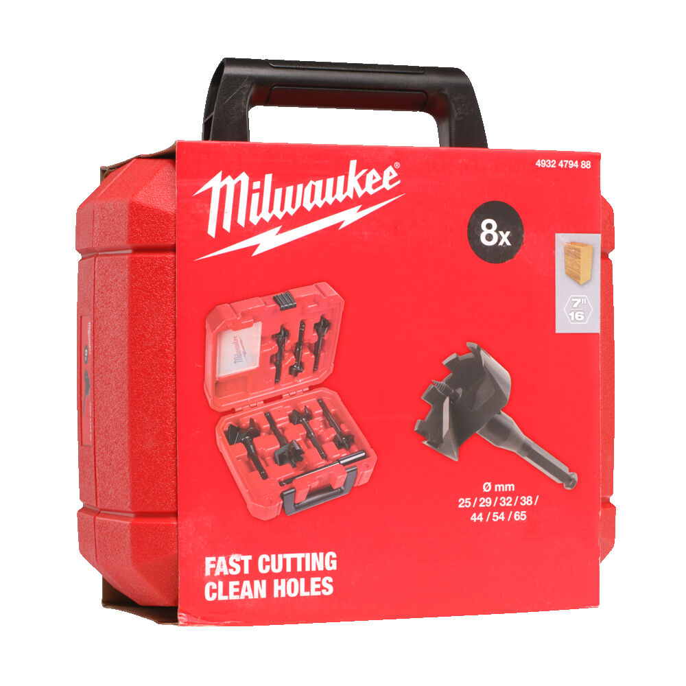 Milwaukee 8 Piece Wood Drill Bit SWITCHBLADE™ Self Feed Bit Set Inc. Case - 4932479488