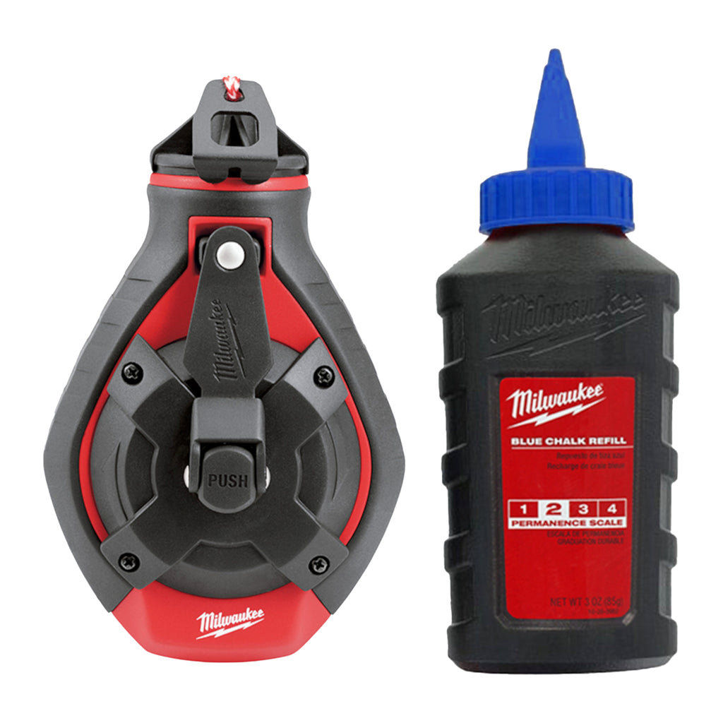 Milwaukee 30m Bold Line Chalk Reel With Red or Blue Chalk