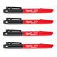 Milwaukee INKZALL Marker Pen Fine Tip 4 Pack Black - 4932480551