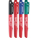Milwaukee INKZALL Marker Pen Fine Tip 4 Pack Green, Blue, Red & Black - 48223106