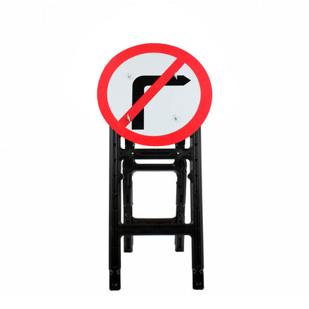 No Right Turn | Quick Fit Sign Face Dia. 612 (face only) | 750mm
