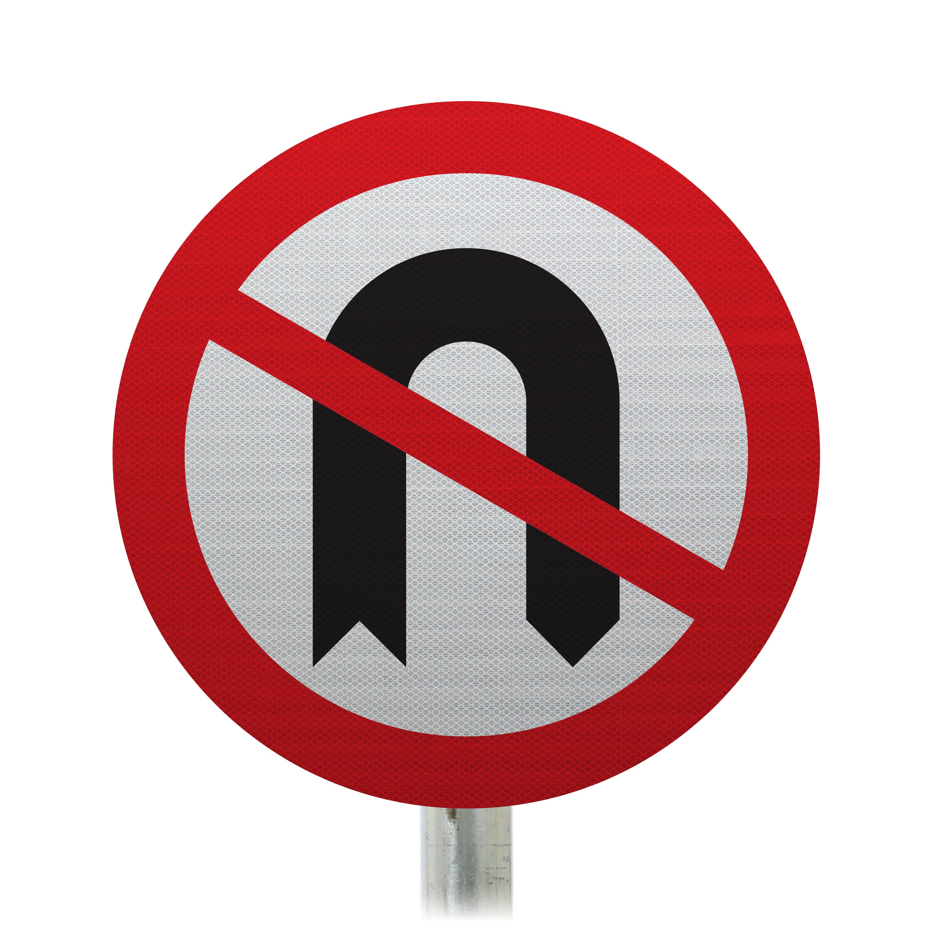 No U Turn Road Sign | Dia. 614 | Post-Mounted | R2/RA2 | Start Safety UK