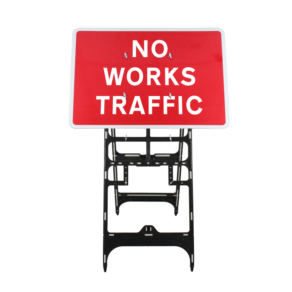 No Works Traffic | Quick Fit Sign (Face Only) | 1050x750mm